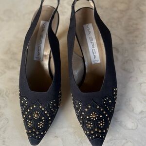 Via Spiga Black Embellished Women's Shoes    8.5 B